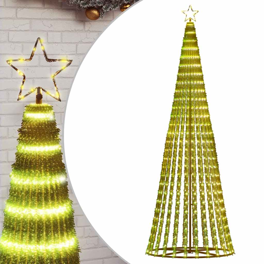 meleg fehér LED karácsonyfa 475 LED 247 cm