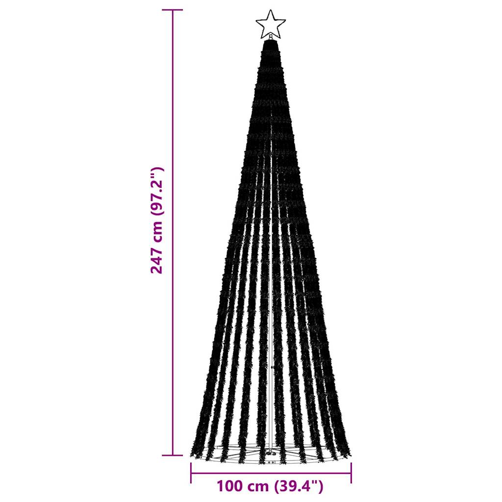 hideg fehér LED karácsonyfa 475 LED 247 cm