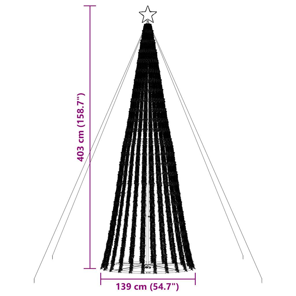 meleg fehér LED karácsonyfa 1028 LED 403 cm