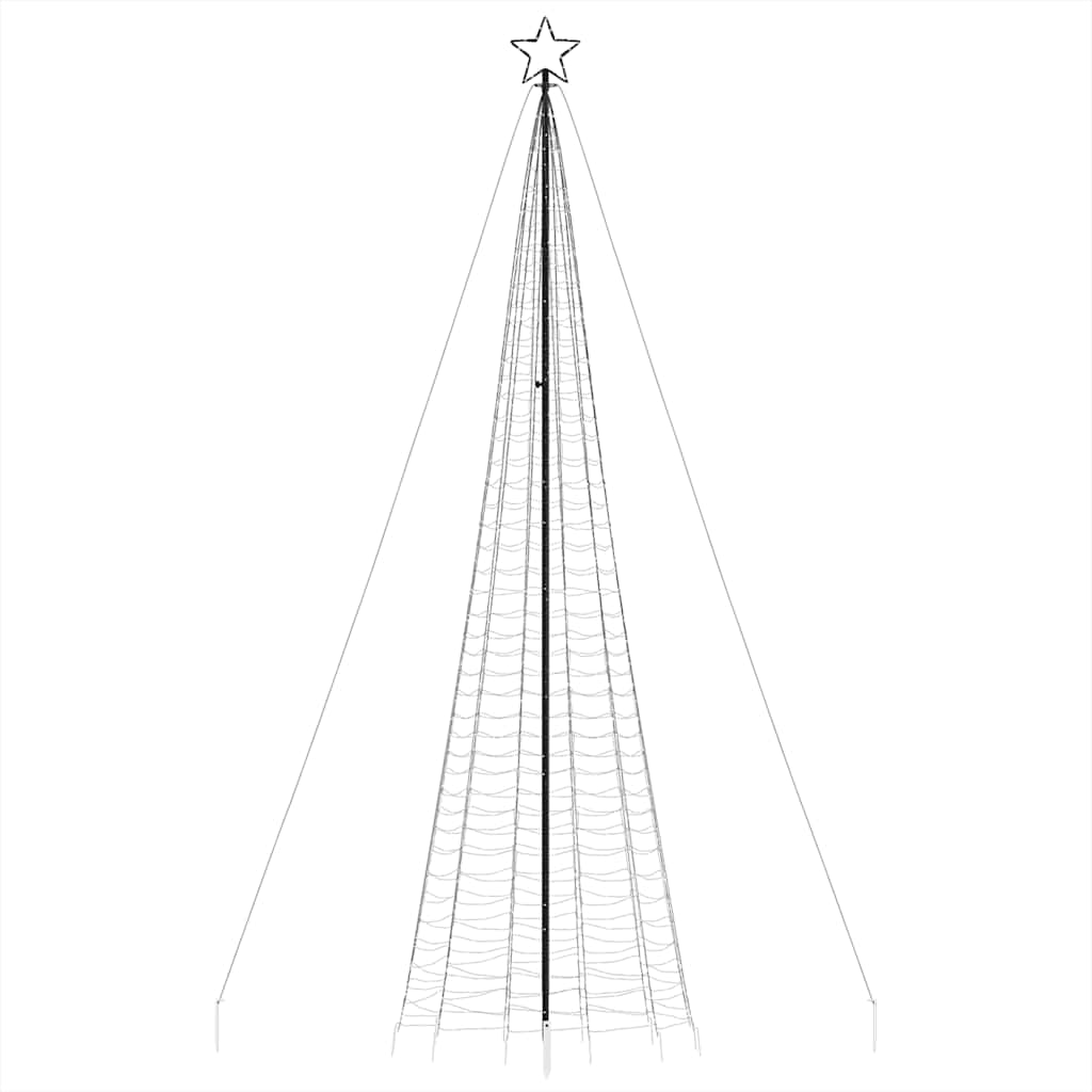 hideg fehér LED karácsonyfa tüskékkel 1534 LED 500 cm