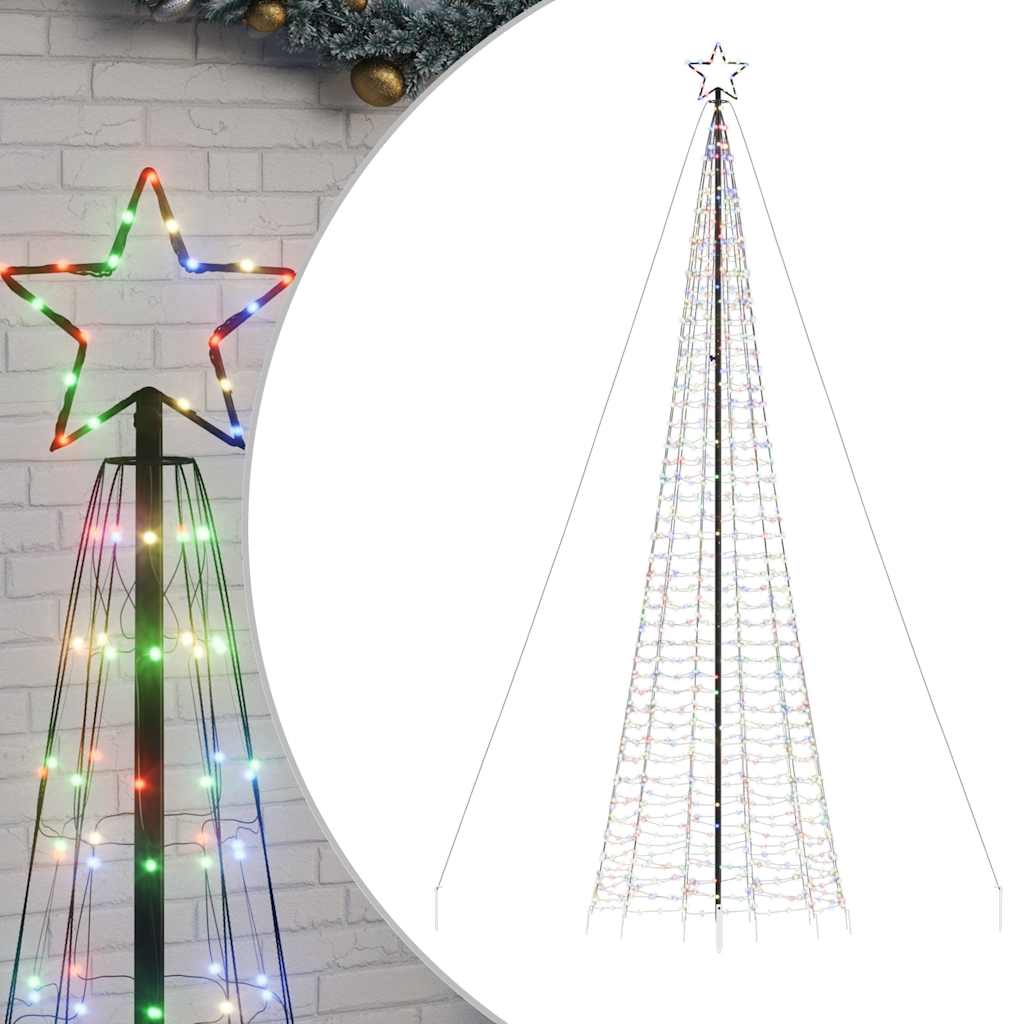 színes LED karácsonyfa tüskékkel 1534 LED 500 cm