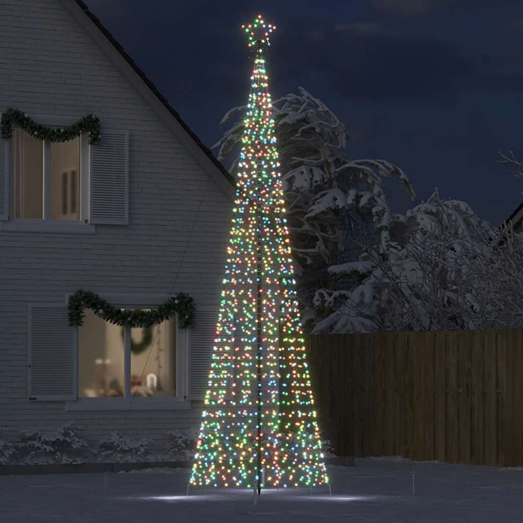 színes LED karácsonyfa tüskékkel 1534 LED 500 cm