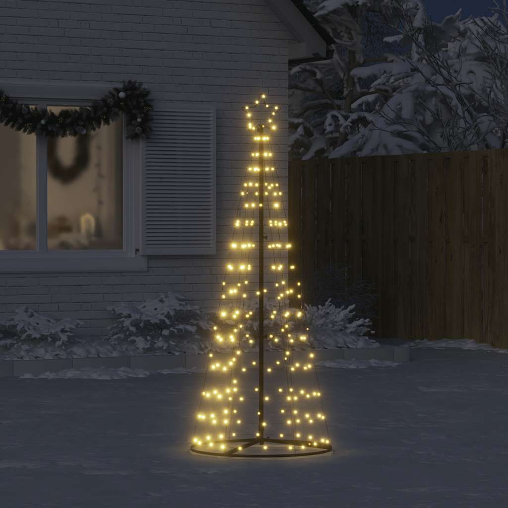 meleg fehér LED karácsonyfa 200 LED 182 cm