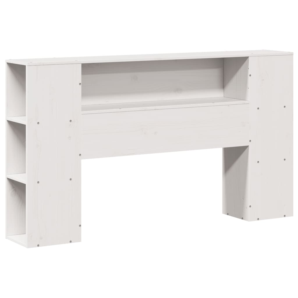 fehér tömör fenyőfa fejtámla tárolóval 120 cm