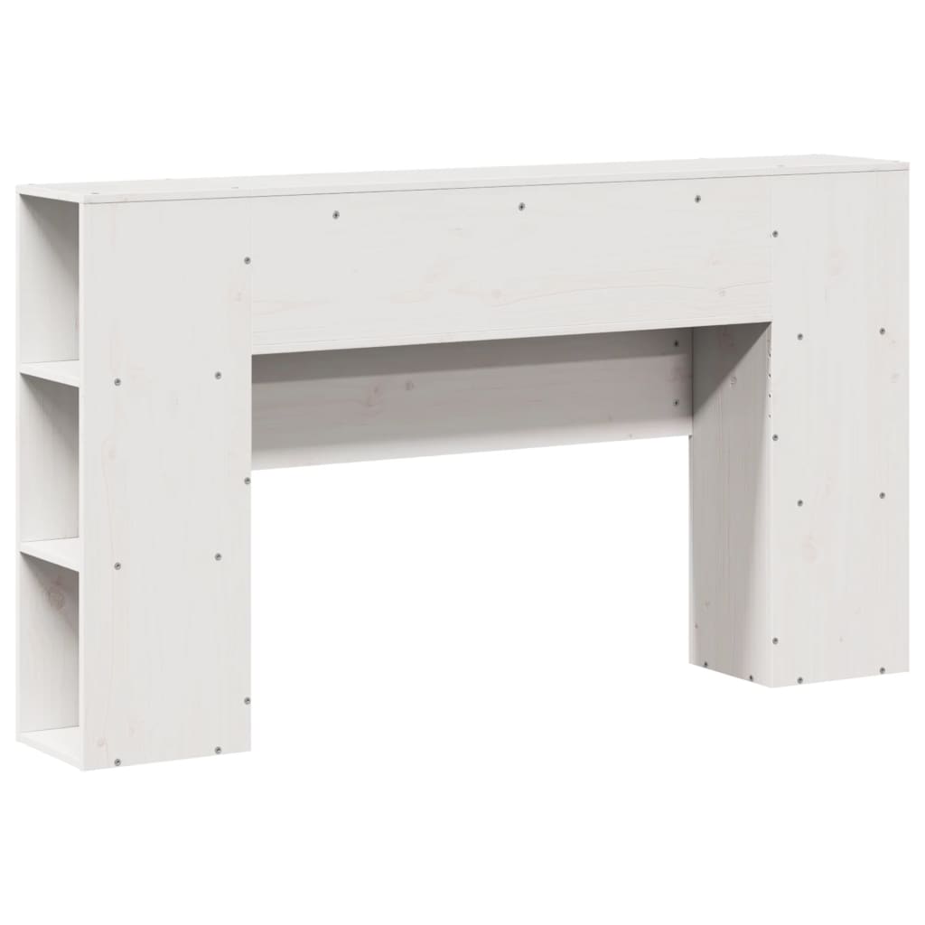 fehér tömör fenyőfa fejtámla tárolóval 120 cm