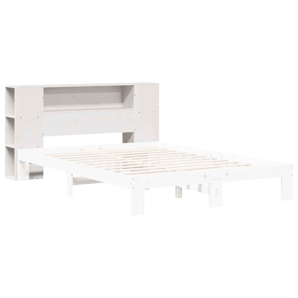 fehér tömör fenyőfa fejtámla tárolóval 120 cm