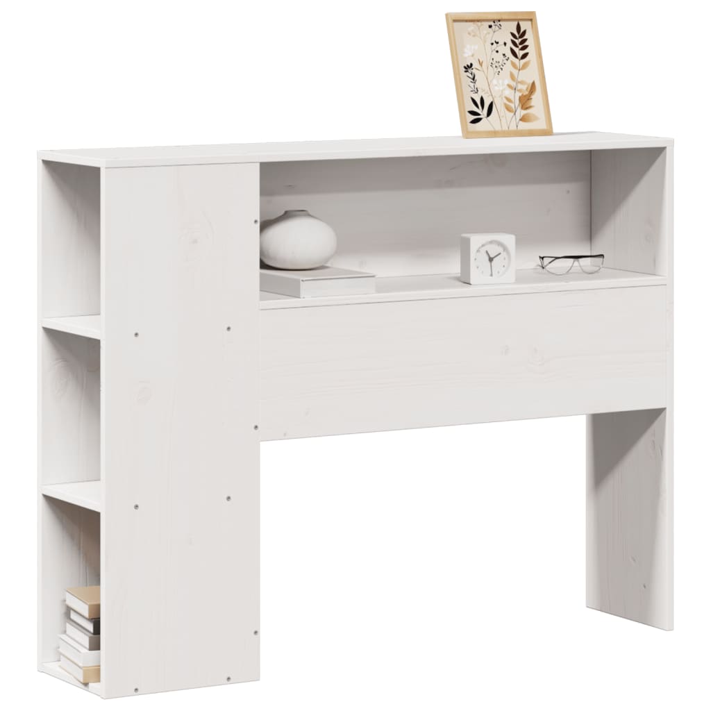 fehér tömör fenyőfa fejtámla tárolóval 75 cm