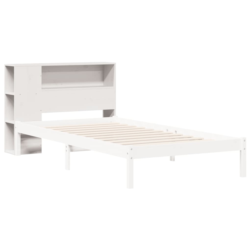 fehér tömör fenyőfa fejtámla tárolóval 75 cm