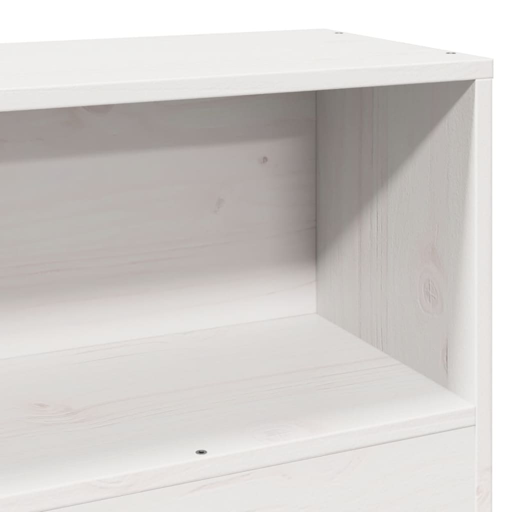 fehér tömör fenyőfa fejtámla tárolóval 75 cm