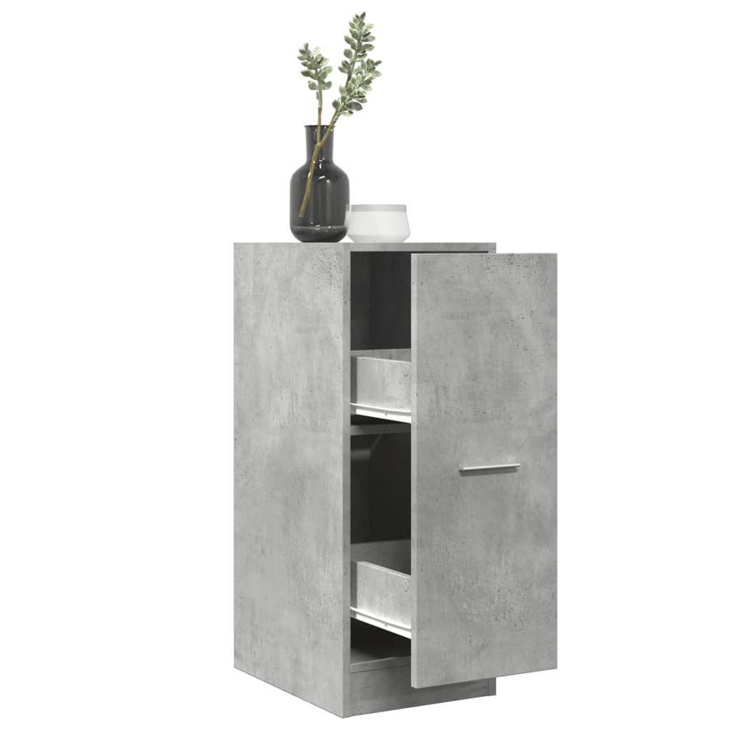 betonszürke szerelt fa patikaszekrény 30 x 41 x 77,5 cm