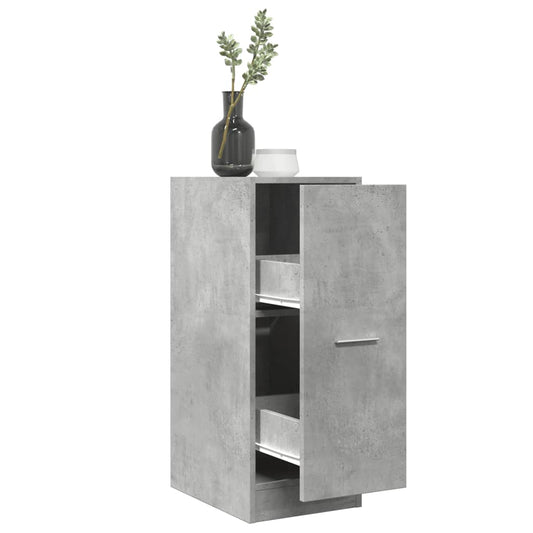 betonszürke szerelt fa patikaszekrény 30 x 41 x 77,5 cm