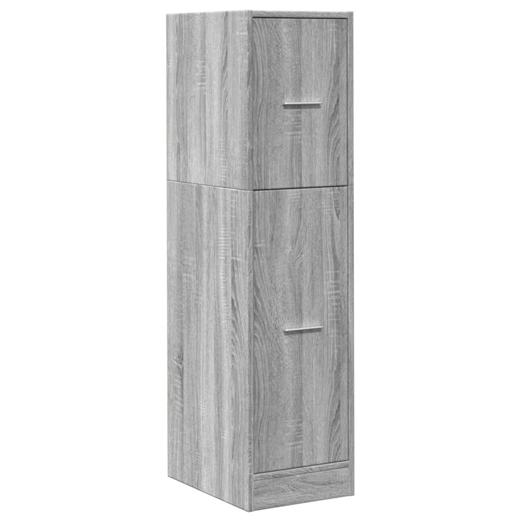 szürke sonoma színű szerelt fa patikaszekrény 30x118x77,5 cm