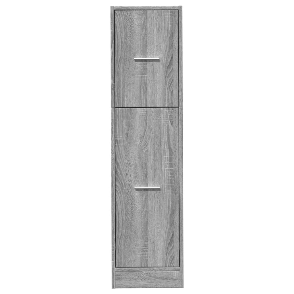 szürke sonoma színű szerelt fa patikaszekrény 30x118x77,5 cm