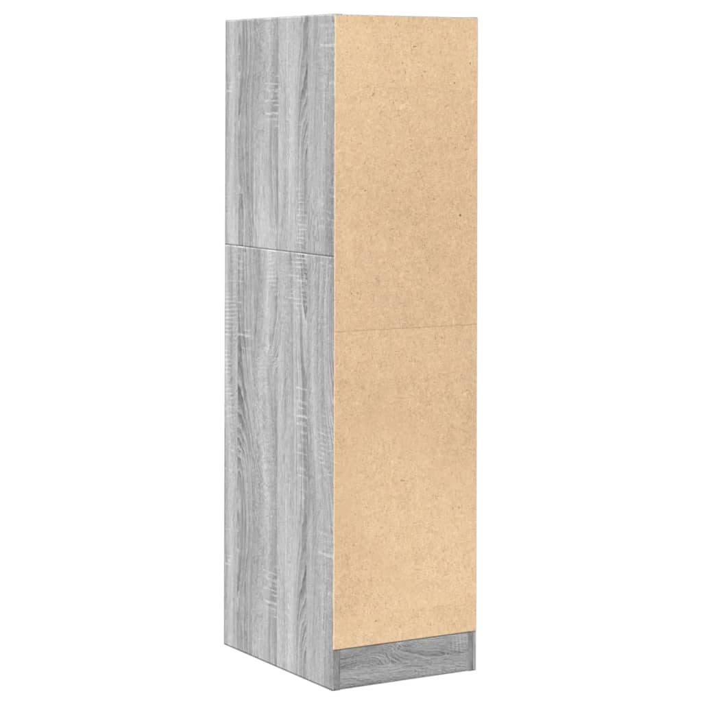 szürke sonoma színű szerelt fa patikaszekrény 30x118x77,5 cm