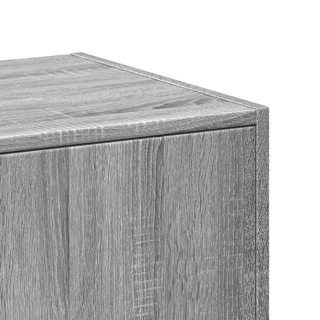 szürke sonoma színű szerelt fa patikaszekrény 30x118x77,5 cm