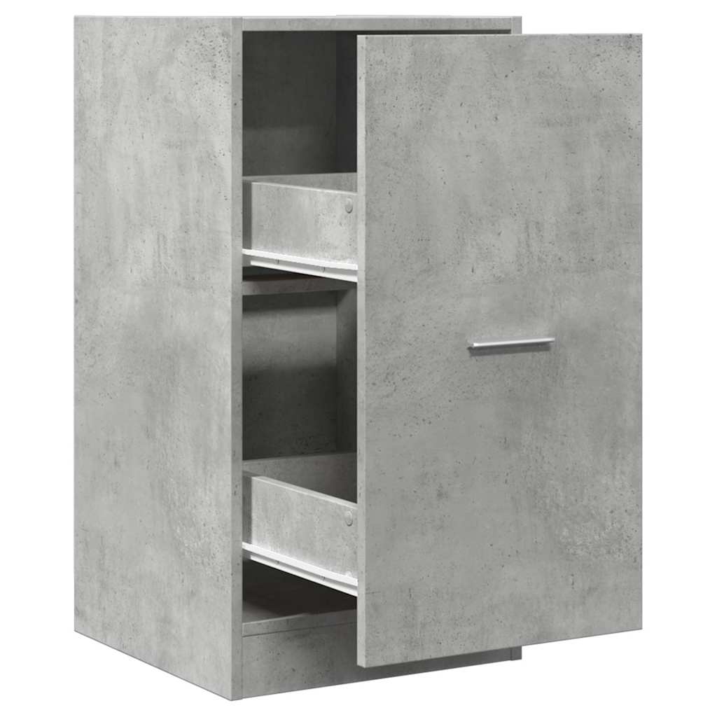 betonszürke szerelt fa patikaszekrény 40 x 41 x 77,5 cm