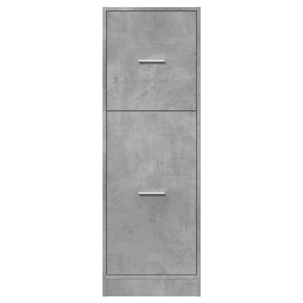 betonszürke szerelt fa patikaszekrény 40 x 41 x 118 cm