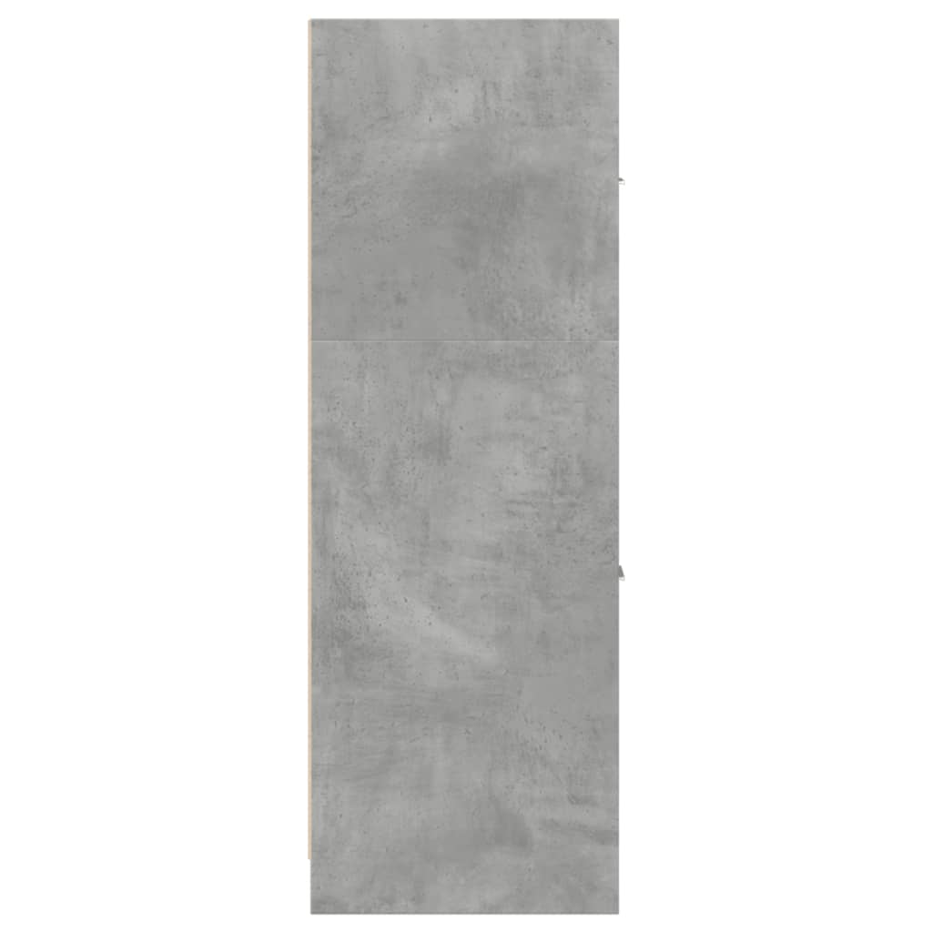 betonszürke szerelt fa patikaszekrény 40 x 41 x 118 cm
