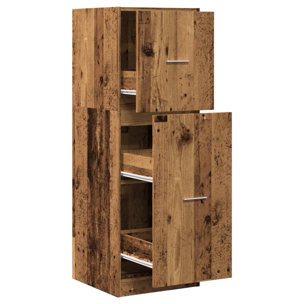 antik fa színű szerelt fa patikaszekrény 40 x 41 x 118 cm