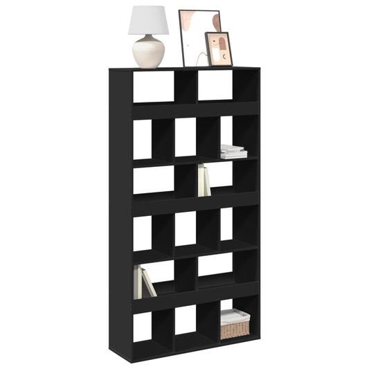 fekete szerelt fa könyvespolc 100 x 33 x 187,5 cm