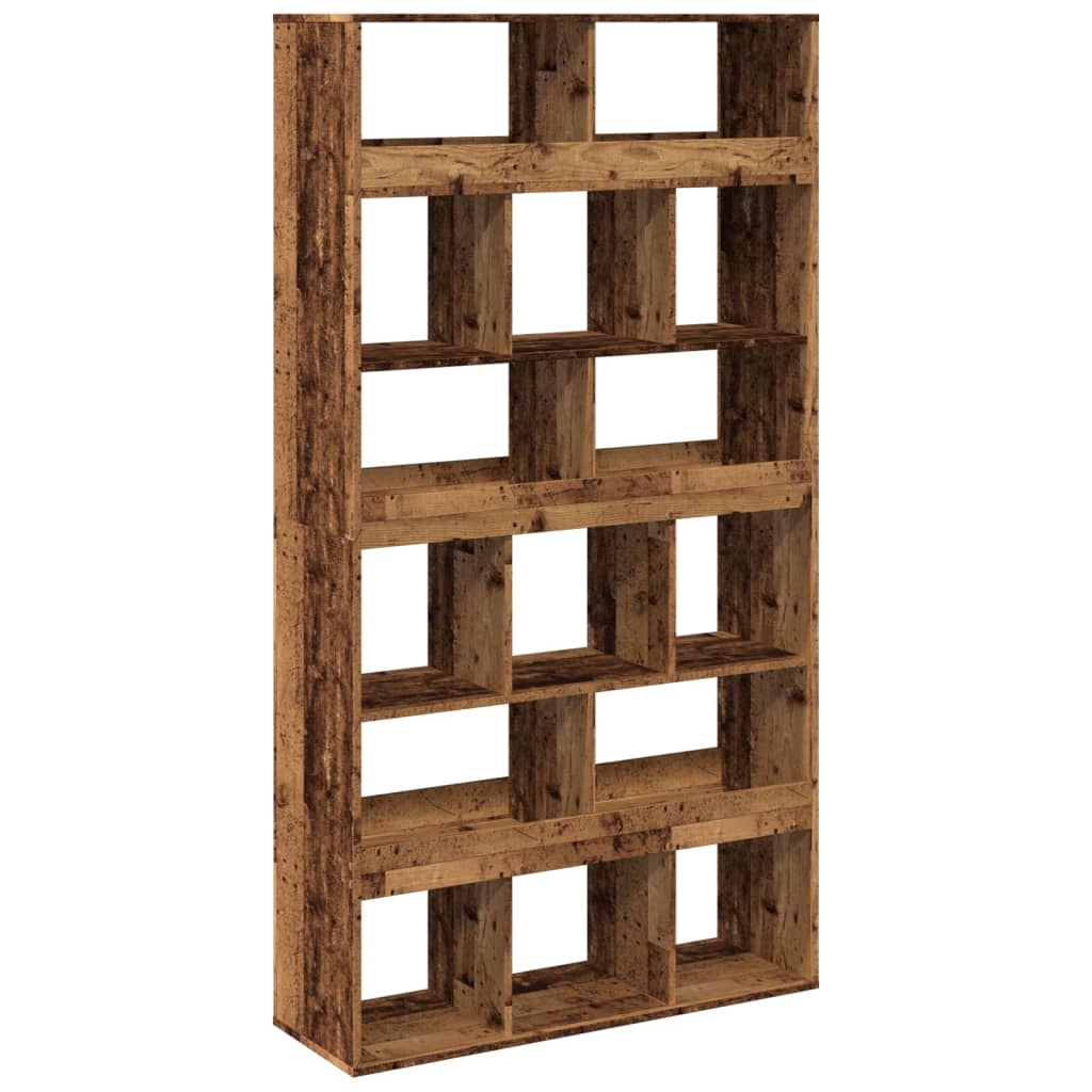 antik fa színű szerelt fa térelválasztó 100 x 33 x 187,5 cm
