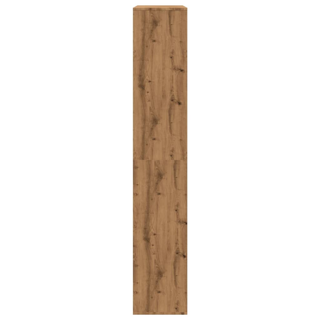 kézműves tölgy színű szerelt fa térelválasztó 100x33x187,5 cm