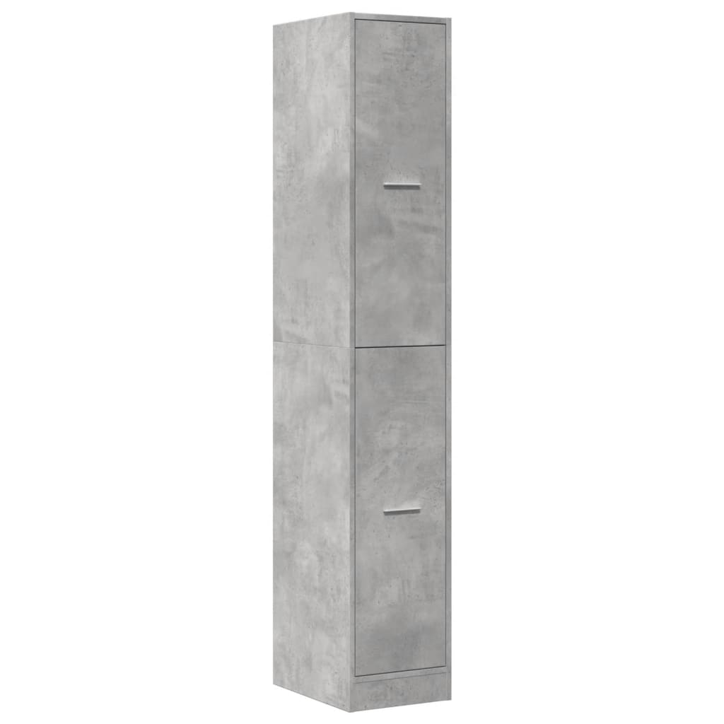 betonszürke szerelt fa patikaszekrény 30 x 41 x 174,5 cm