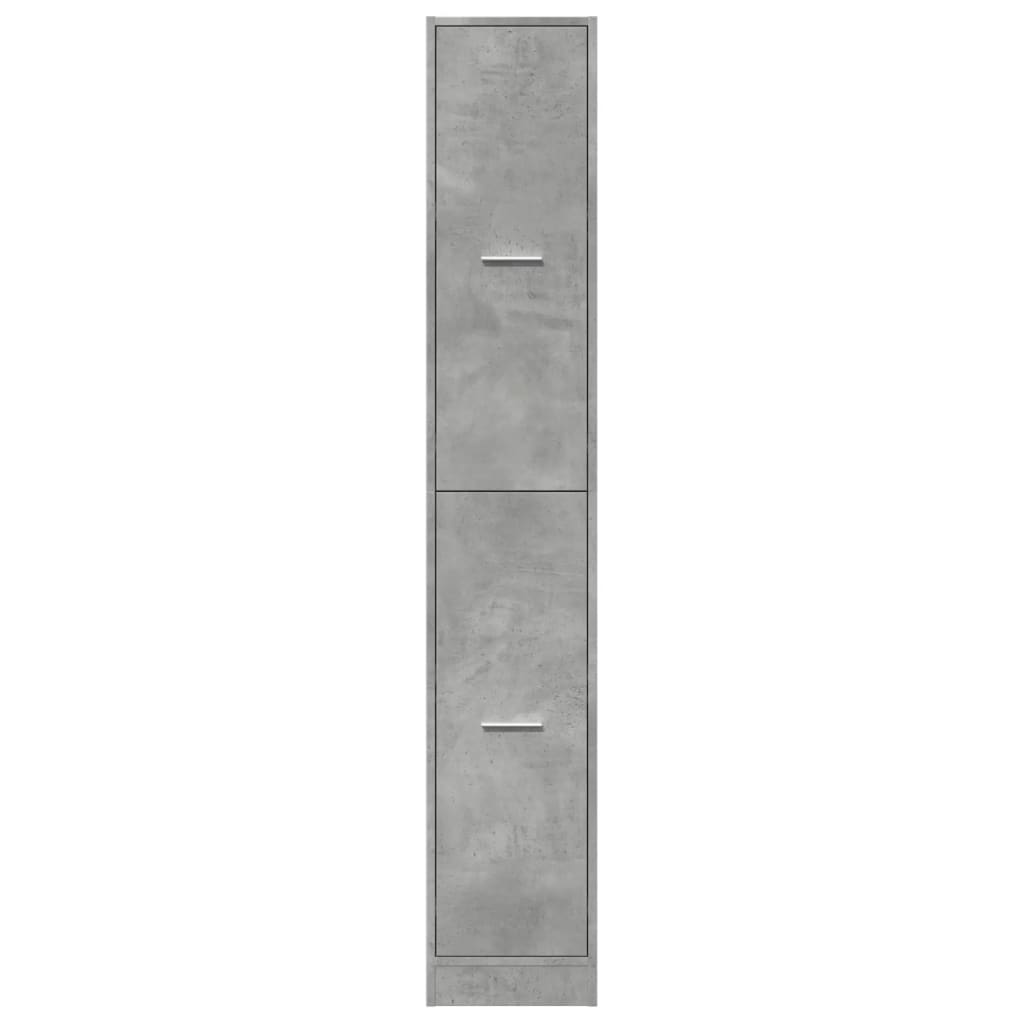 betonszürke szerelt fa patikaszekrény 30 x 41 x 174,5 cm