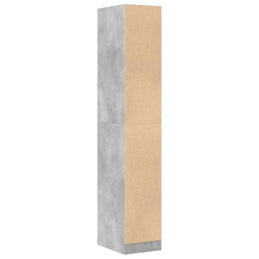 betonszürke szerelt fa patikaszekrény 30 x 41 x 174,5 cm