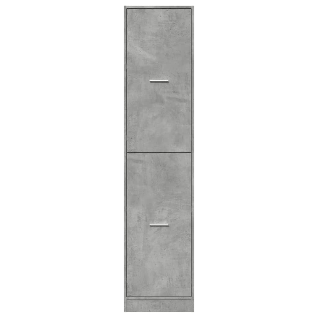 betonszürke szerelt fa patikaszekrény 40 x 41 x 174,5 cm