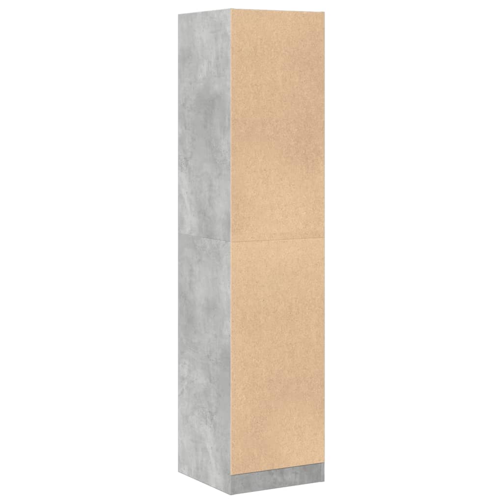 betonszürke szerelt fa patikaszekrény 40 x 41 x 174,5 cm