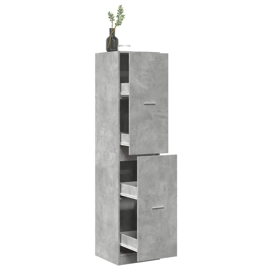 betonszürke szerelt fa patikaszekrény 40 x 41 x 174,5 cm