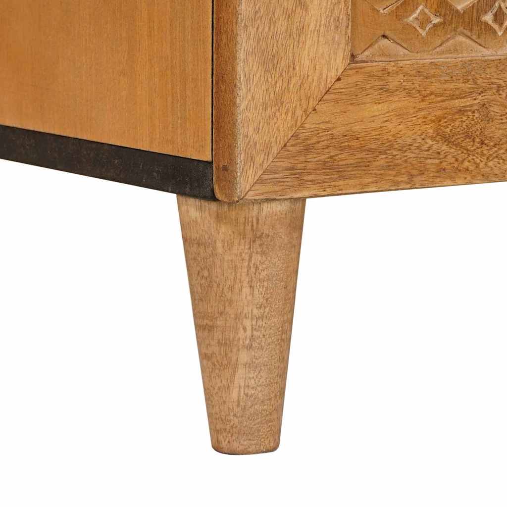 Széf 3 pcs Barna 60 x 33 x 75 cm tömör mangófa
