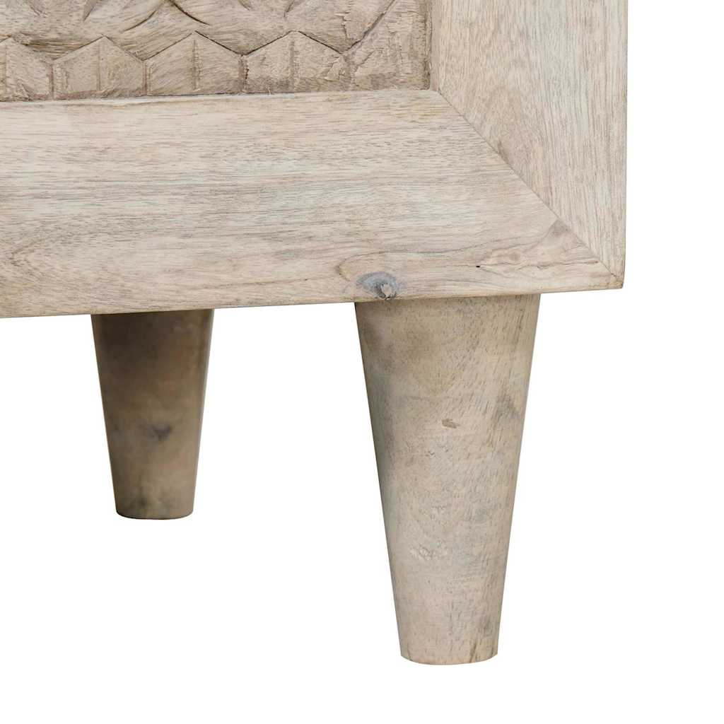 Széf 2 pcs Fehér 60 x 33 x 75 cm tömör mangófa
