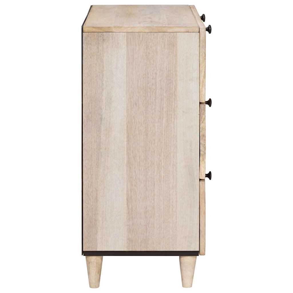 Széf 2 pcs Fehér 60 x 33 x 75 cm tömör mangófa