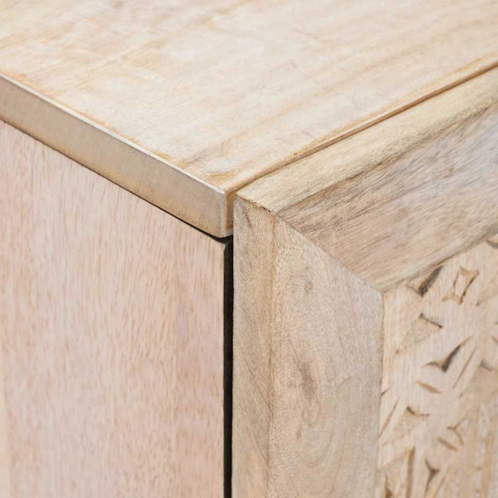 Széf 3 pcs Fehér 60 x 33 x 75 cm tömör mangófa