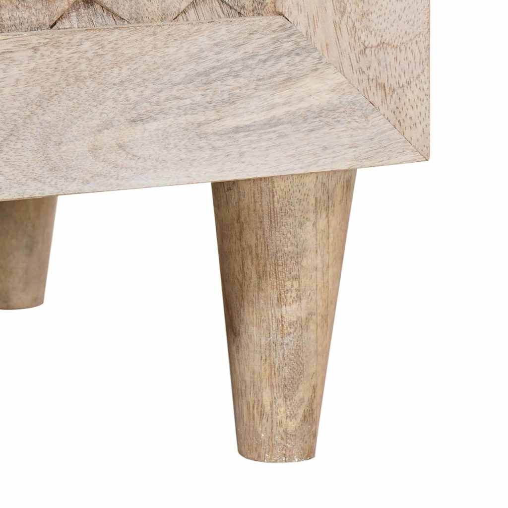 Széf 3 pcs Fehér 60 x 33 x 75 cm tömör mangófa
