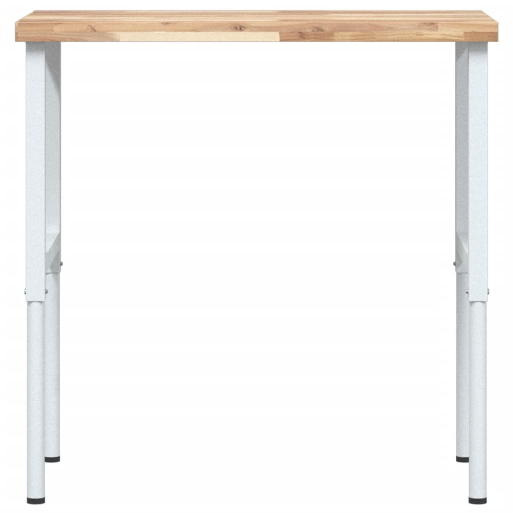 tömör bükkfa négyszög alakú munkapad 100 x 60 x (73-99,5) cm