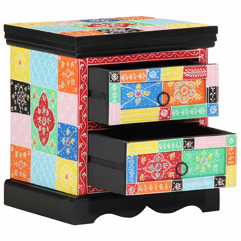 Éjjeliszekrény 2 pcs Sokszínű 40 x 35 x 45 cm tömör mangófa