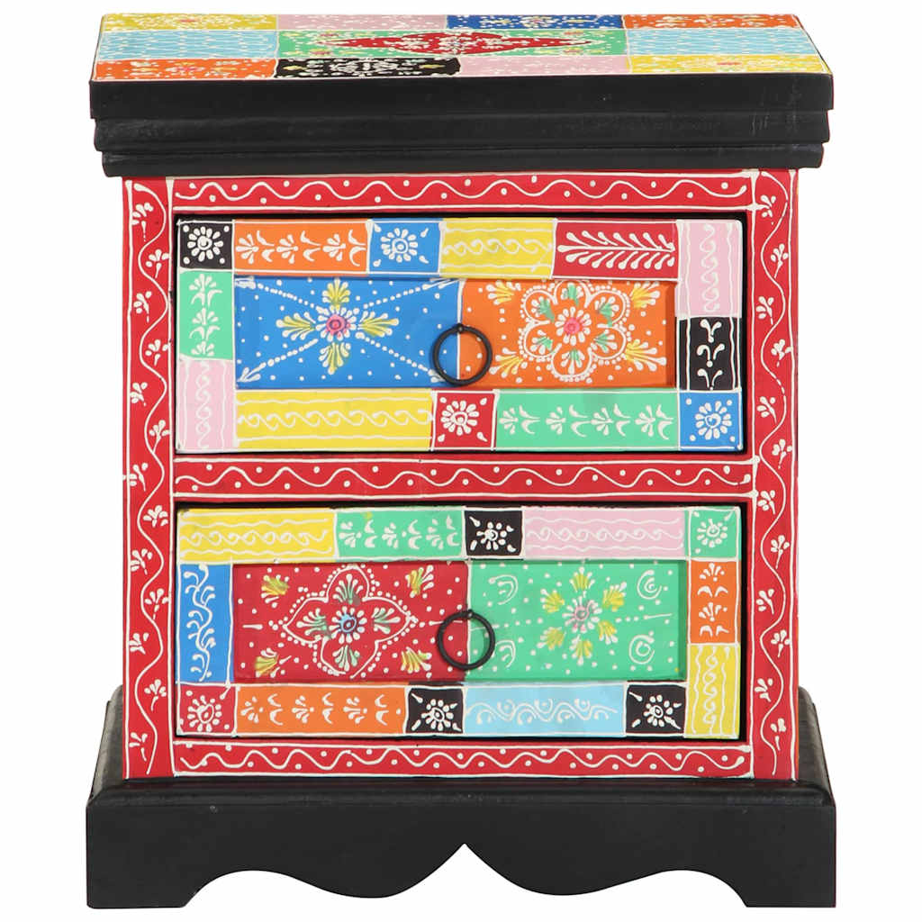 Éjjeliszekrény 2 pcs Sokszínű 40 x 35 x 45 cm tömör mangófa