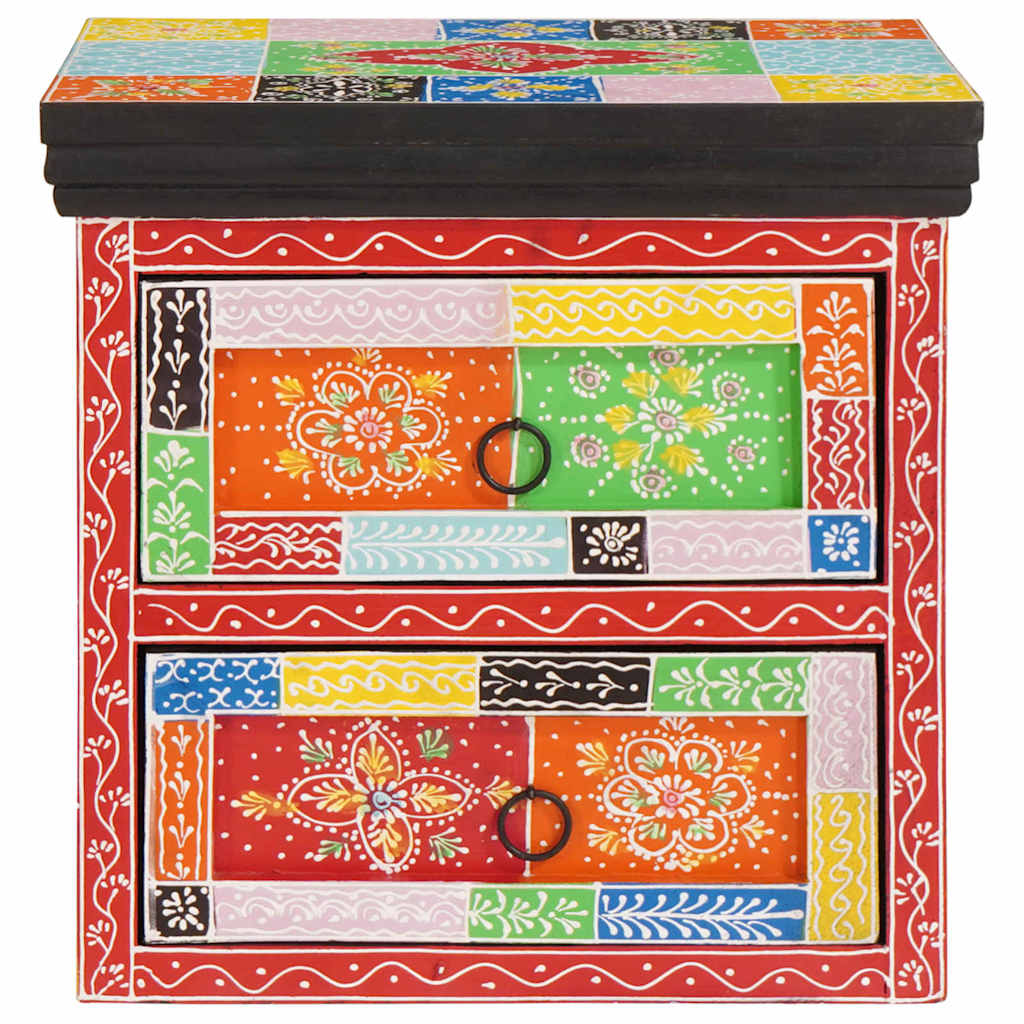 Éjjeliszekrény 2 pcs Sokszínű 40 x 30 x 40 cm Tömör mangófa