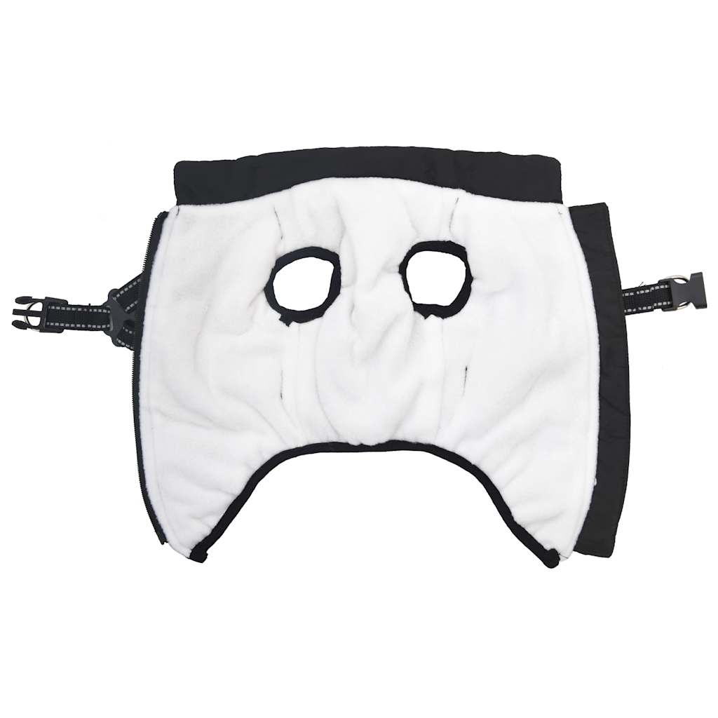 fekete kutyakabát hámmal Vízálló fényvisszaverő L32