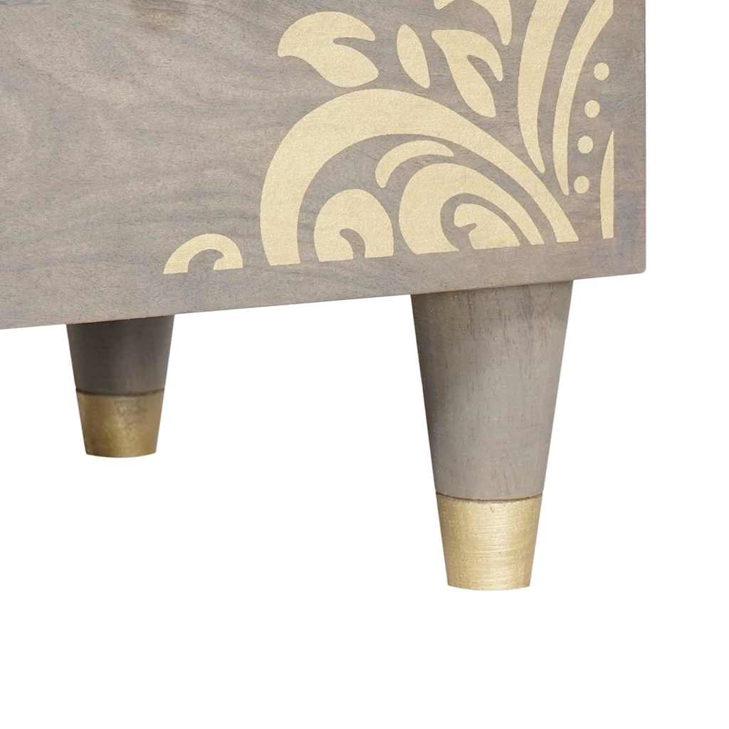 Fürdőszoba bútor szett 3 pcs Szürke és Arany 180 x 33 x 75 cm