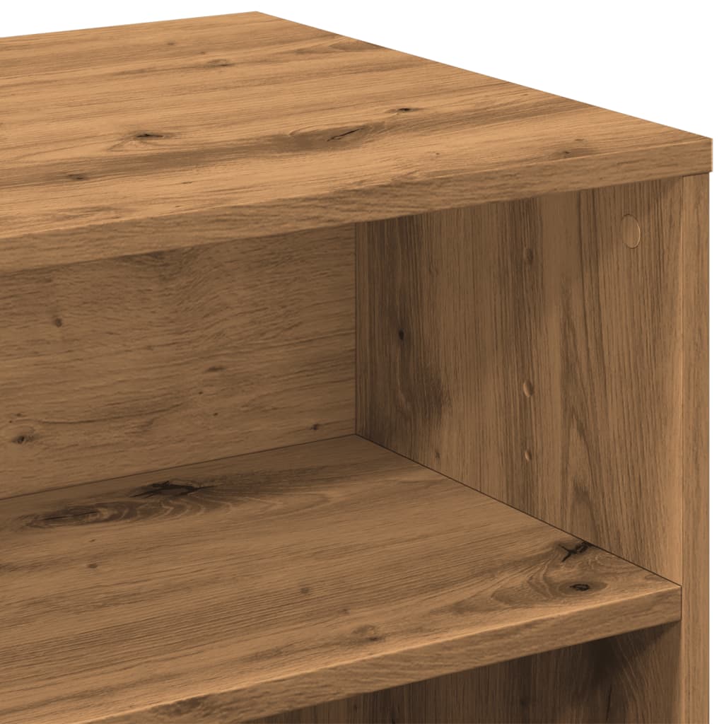 kézműves tölgy színű szerelt fa TV-szekrény 120 x 40 x 40 cm