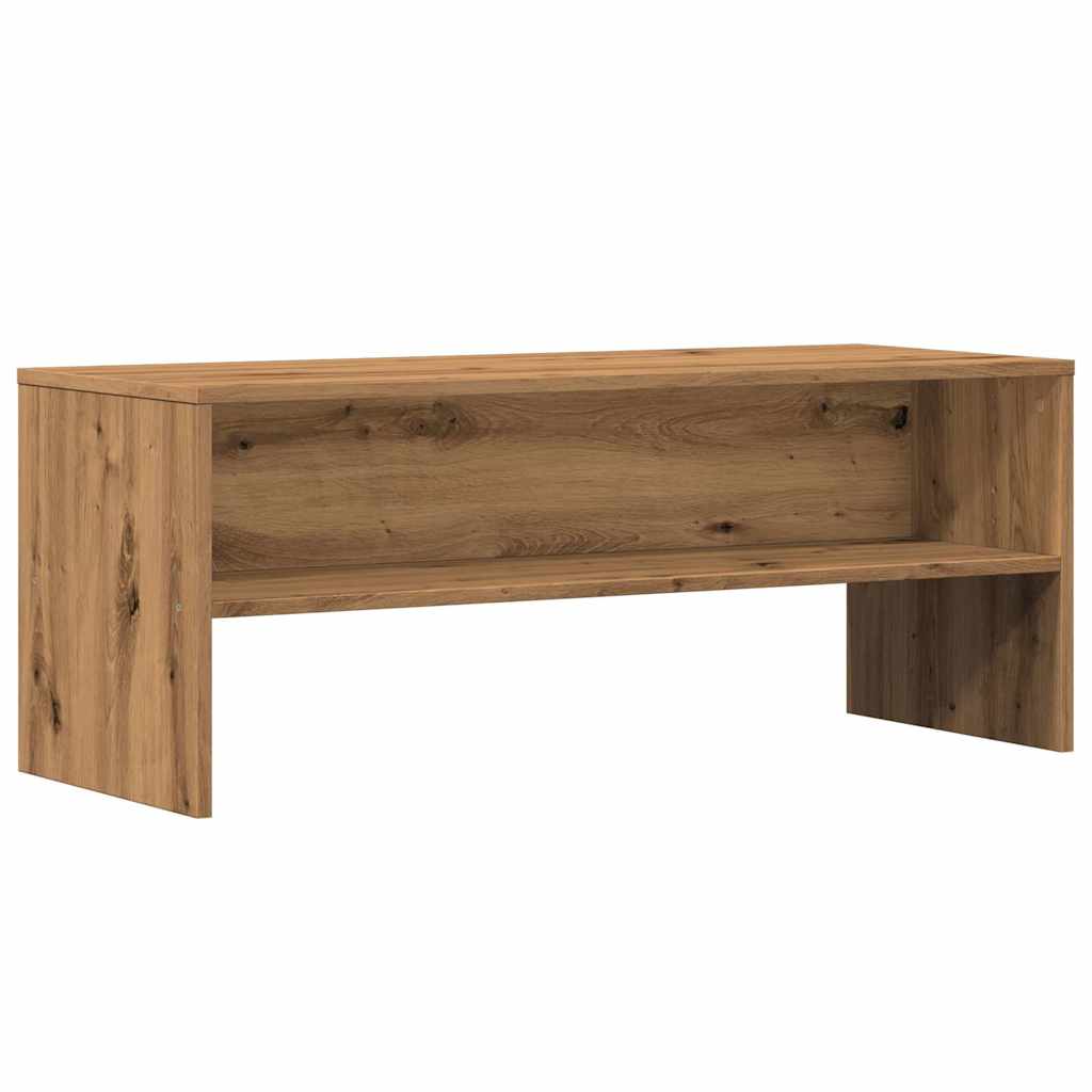 kézműves tölgy színű szerelt fa TV-szekrény 100x40x40 cm