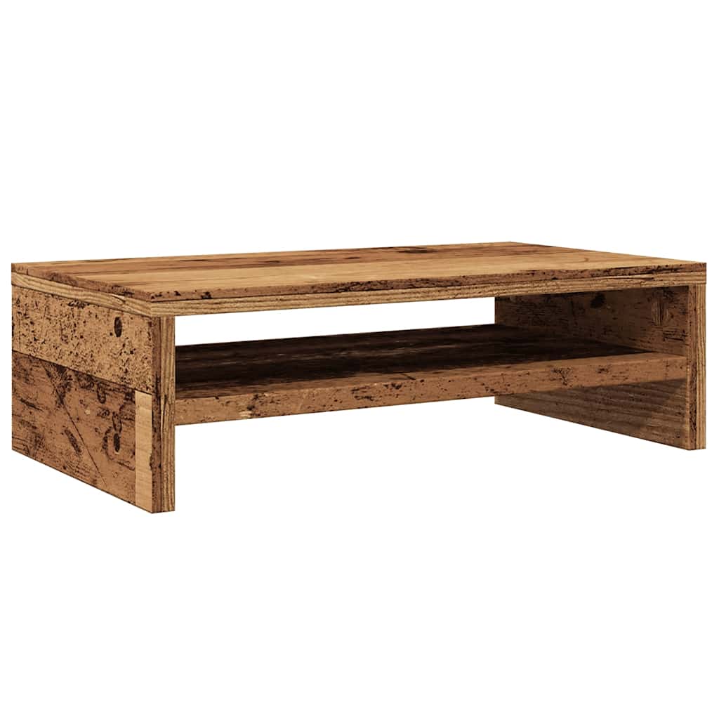 Régi fa forgácslap monitorállvány 42 x 24 x 13 cm