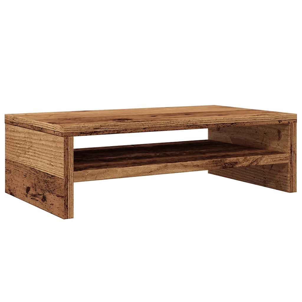 Régi fa forgácslap monitorállvány 42 x 24 x 13 cm