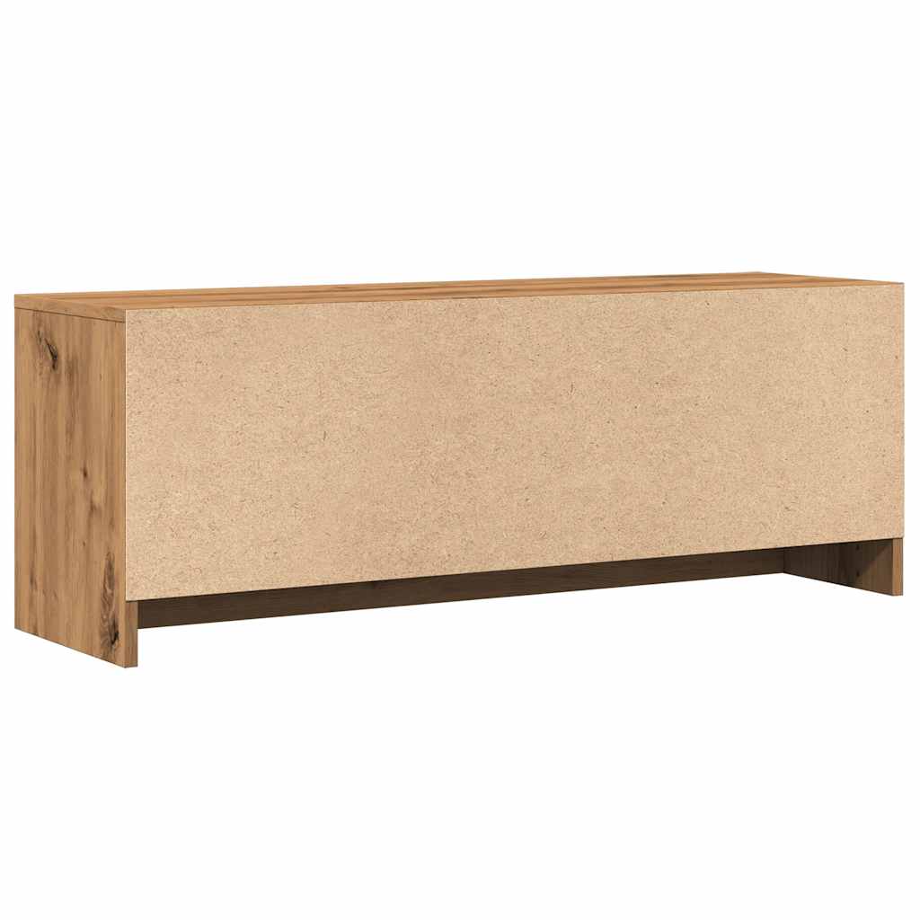 kézműves tölgy színű szerelt fa TV-szekrény 102x30x37,5 cm