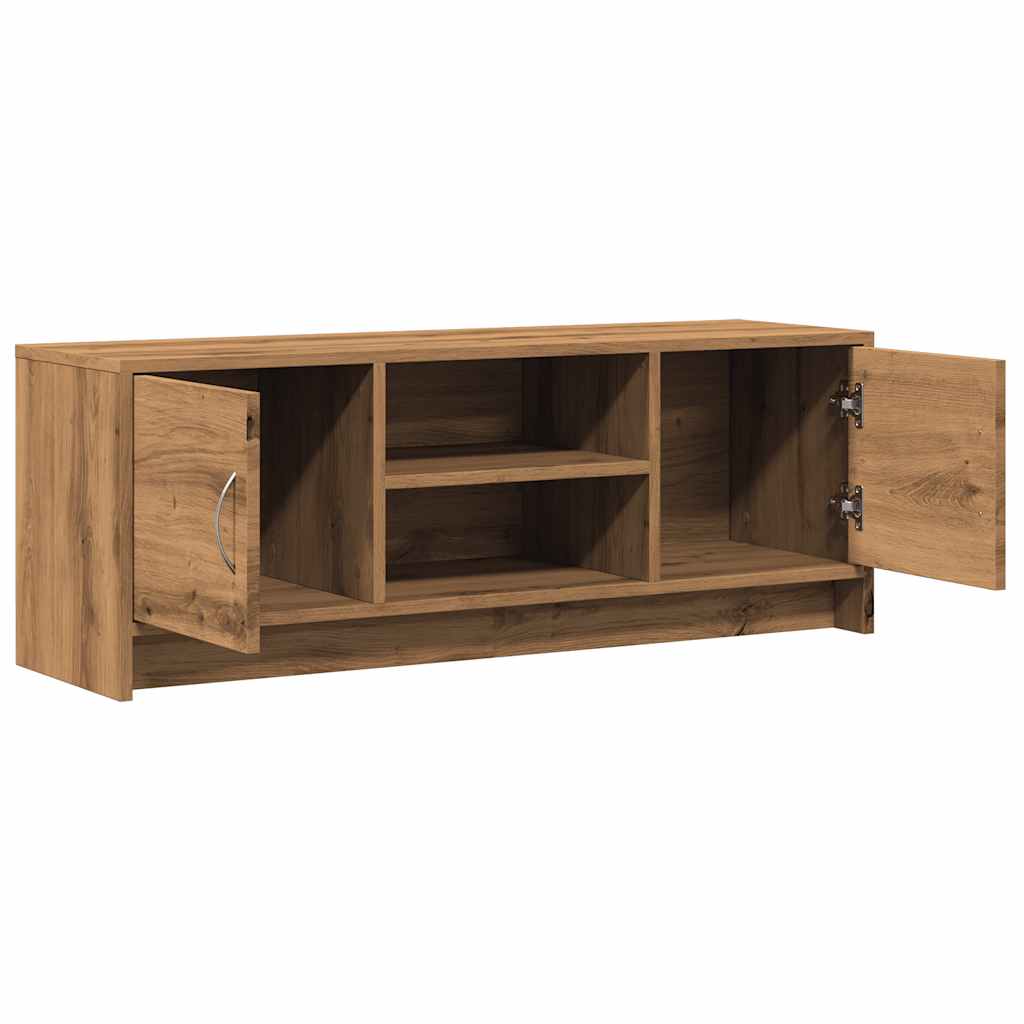 kézműves tölgy színű szerelt fa TV-szekrény 102x30x37,5 cm