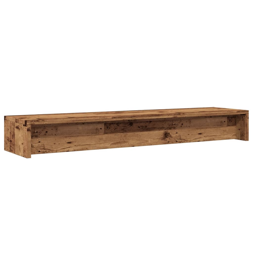 antik fa színű szerelt fa monitorállvány 100 x 24 x 13 cm
